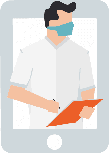 Prise de téléphone avec un docteur